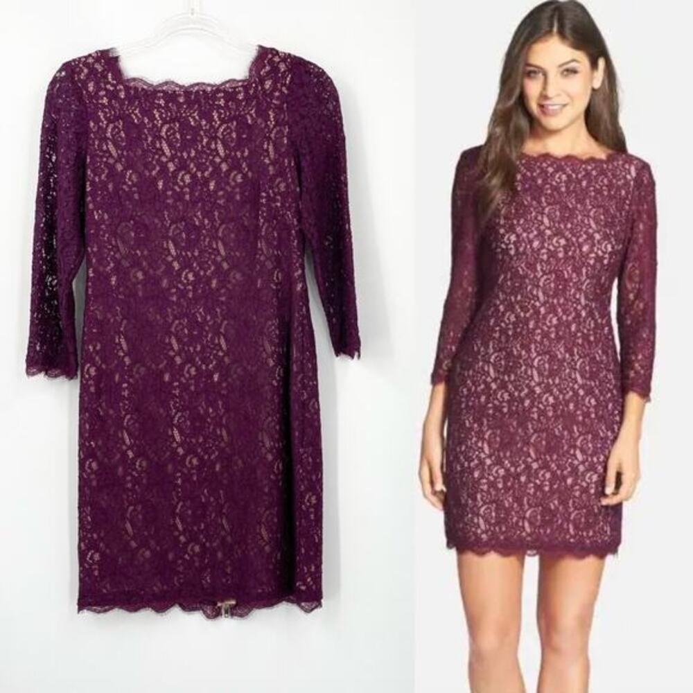 Adrianna Papell Lace Overlay Sheath Dress‎ Size 10